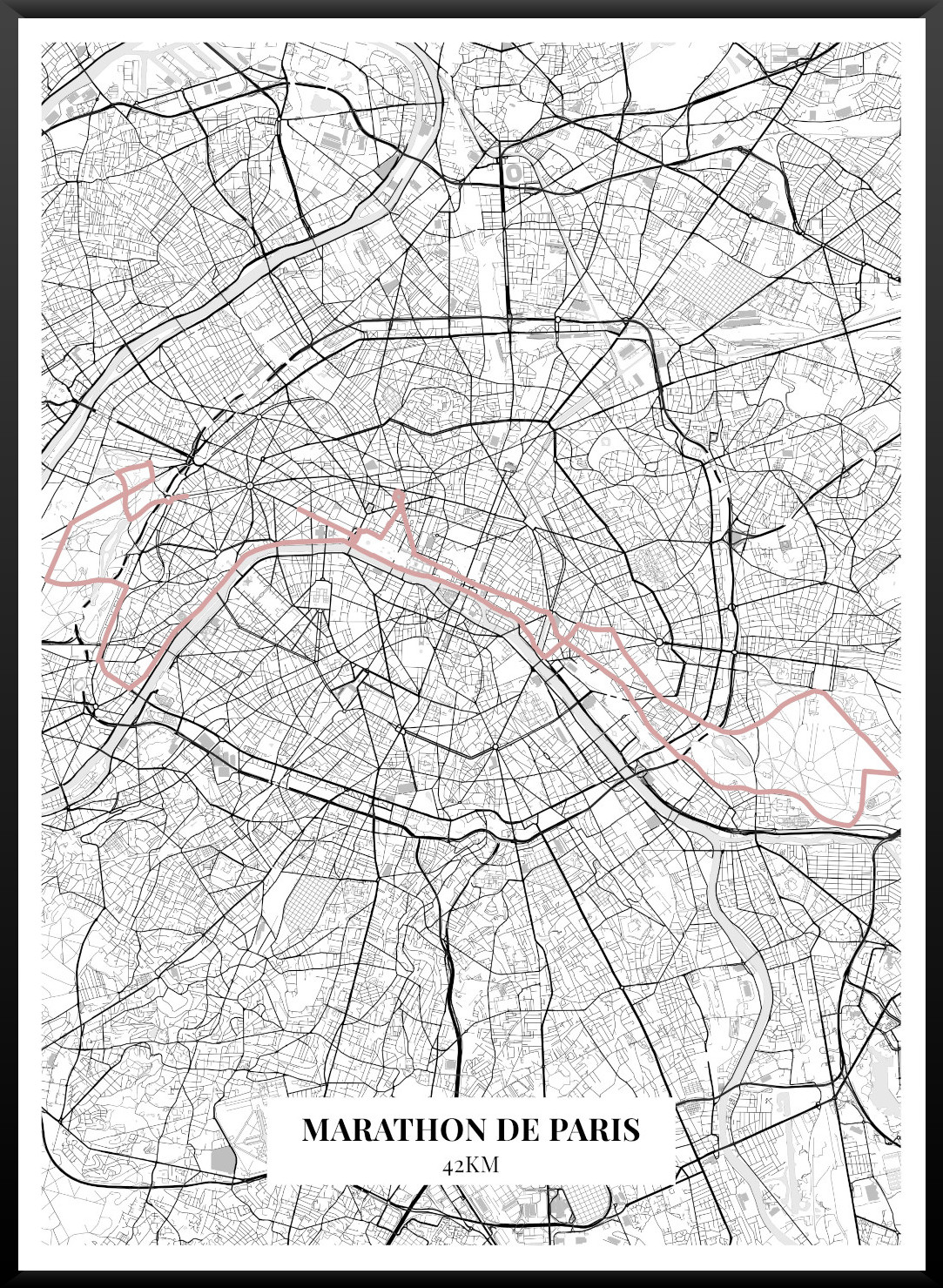 Affiche Design Marathon de Paris | Mapdesign