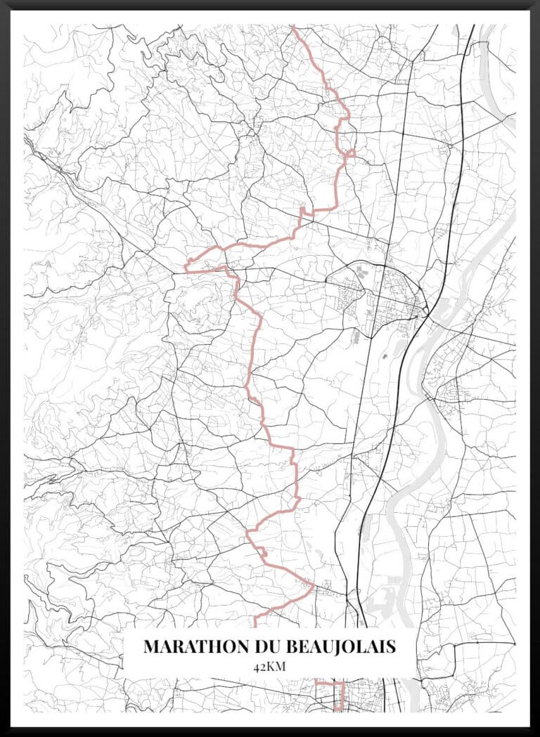 Affiche Design Marathon du Beaujolais Mapdesign