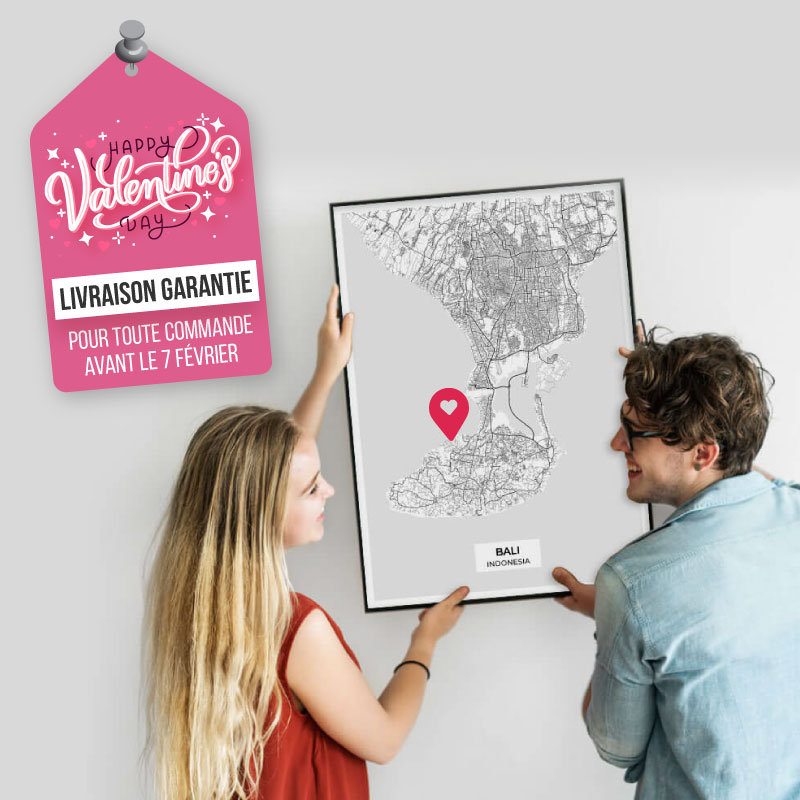 🗺️ Mapdesign - Affiche carte ville personnalisée inspirée de vos